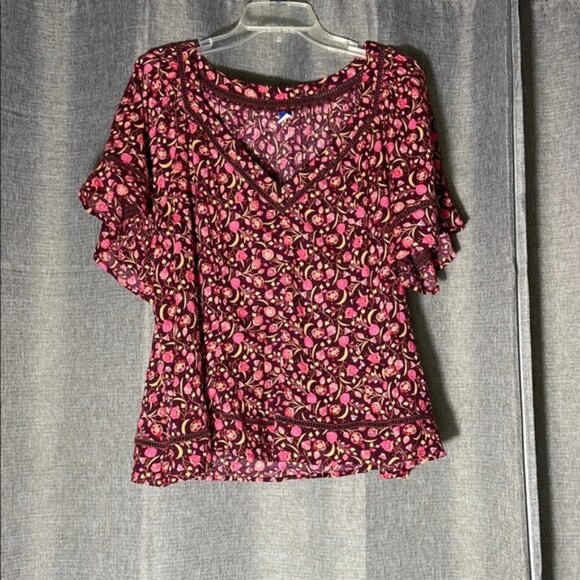 Floral Pink Women's Top - Picture 1 of 5